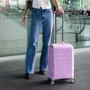 Traveler's Choice Pagosa Hardshell Expandable Luggage with Spinner Wheels, Lavender, 22-Inch Carry-on