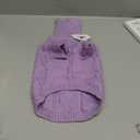 Queenmore Small Dog Pullover Sweater, Cold Weather Cable Knitwear, Classic Turtleneck Thick Warm Clothes for Chihuahua, Bulldog, Dachshund, Pug (Lilac, Medium)