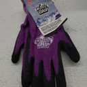 Red Steer Chilly Grip A310-M Women's Chenille Thermal-Lined Foam Rubber Gloves, Purple/Black [PRICE is per PAIR] (Medium)