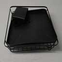 Kitsure Dish Drying Rack for Kitchen Counter, Stainless Steel Sink Organization and Storage Essentials with Cutlery Holder, Home and Appartment Decor, 12''W x 15.5''L, Black