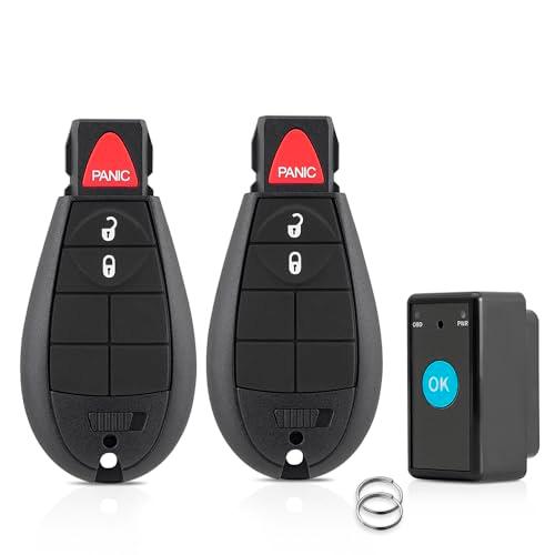 Key Fob Remote Replacement Fits for 2013 2014 2015 2016 2017 Dodge Ram 1500 3500 GQ4-53T Keyless Entry Remote Control (Pack of 2) (3 Buttons)