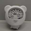 Rechargeable Bubble Machine for Kids & Parties, 38000+ Bubbles/Min, 90/180 Auto-Rotating Bubble Makers 500ML Portable Bubble Blower with 2 Speed Modes for Weddings, Birthdays, Outdoor/Indoor, White