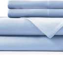 Hotel Sheets Direct 4 Piece Bed Sheet Set California King Size, 100% Viscose Derived from Bamboo Sheets Set with 2 Pillowcases, Cooling & Breathable Luxury Bedding, Moisture-Wicking, Light Blue
