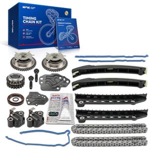 KAX Timing Chain Kit W/Sprocket & Tensioner Compatible with Ford F-150 2004-2010, F-350 Super Duty/Expedition 2005-2010, F-150 Heritage 2004, Lincoln Mark LT 2006-2008, Navigator 2005-2013 (3R2Z 6A257-DA2)