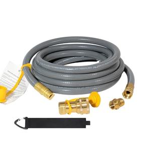 DQSDC 40FT 1/2" Natural Gas/Hose with Quick Couplings, Natural Gas/Steam Retrofit Kit for BBQs, Grills, Pizza Ovens, Deck Heating and Low Pressure Appliances