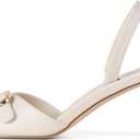 Womens Slingback Kitten Heels Open Toe Summer Sandals Low Heels Dress Sandals Wedding Party Shoes for Women, Size 7.5