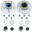 OZISENS 2 Sets 3500 lbs Pre-Iubricated Trailer Hub Kits 5 Bolt 4.5 for 1-1/16'' to 1-3/8'' #84 Tapered Spindle,Pre-Assmelde L44649 L68149 Bearings and Grease Seal 5x4.5 Trailer Idler Hub kit