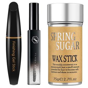 3 x Hair Wax Stick, Finishing Stick & Gel Stick Set - Strong Hold for Fly Away, Styling Products for Women