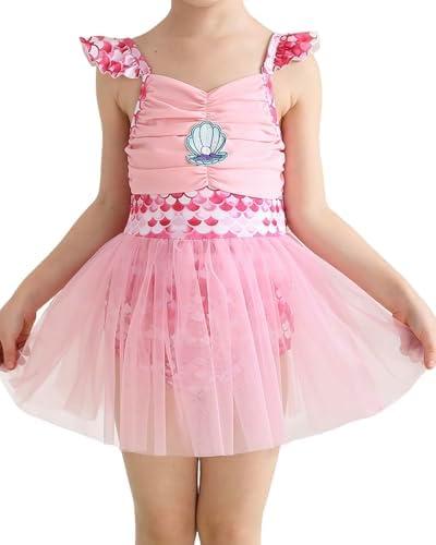 Mioglrie Toddler Baby Swimsuit Girl Bathing Suit Girl 2T 3T 4T 5T 6T Girls One Piece Swimsuits Color Block Swimwear, 3-4Y
