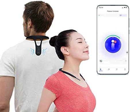 hipee P1 Smart Posture Trainer & Corrector, Control with App, Check Posture in Real Time, Strapless, Boost Health & Temperament (Black)