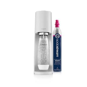 SodaStream Terra Sparkling Water Maker (White) with CO2 and Dishwasher Safe Bottle