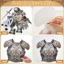 12 Sets Medieval Knight Armor Costume Craft Kit Knight Party Decorations Paper Helmets Armor Toy Swords Shield Costume Favor Gift for Halloween Medieval Dress up Activity Party Favor Decoration