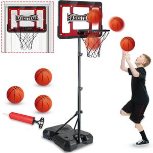 Kids Indoor Basketball Hoop with Stand | Adjustable Height Basketball Goal for Toddlers & Kids | Perfect Sports Gift for Boys Ages 3-8