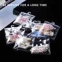 10 Pack Clear Doll Clothes Storage Bags with Hanging Rod & Hooks, Compatible with Labubu Clothes and 4-8 inch Doll Clothes - PVC Transparent Organizer Set for Dolls, Space-Saving Wardrobe System