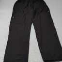 Womens Hiking Pants Quick Dry UPF 50 Lightweight Travel Golf Cargo Safari Pants Zipper Pockets (Small, Black)
