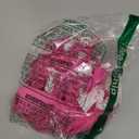 OYOANGLE Women's Satin Panties Cut Out Lace Trim Bow Briefs Cute Mid Rise Lingerie Underwear (Large, Hot Pink)