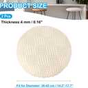 PATIKIL Stool Covers Round, 2 Pcs Elastic Bar Stool Covers Washable Stool Cushion Slipcover Stretchy Bar Chair Seat Cover for 14.2-17.7inch Chair, Beige