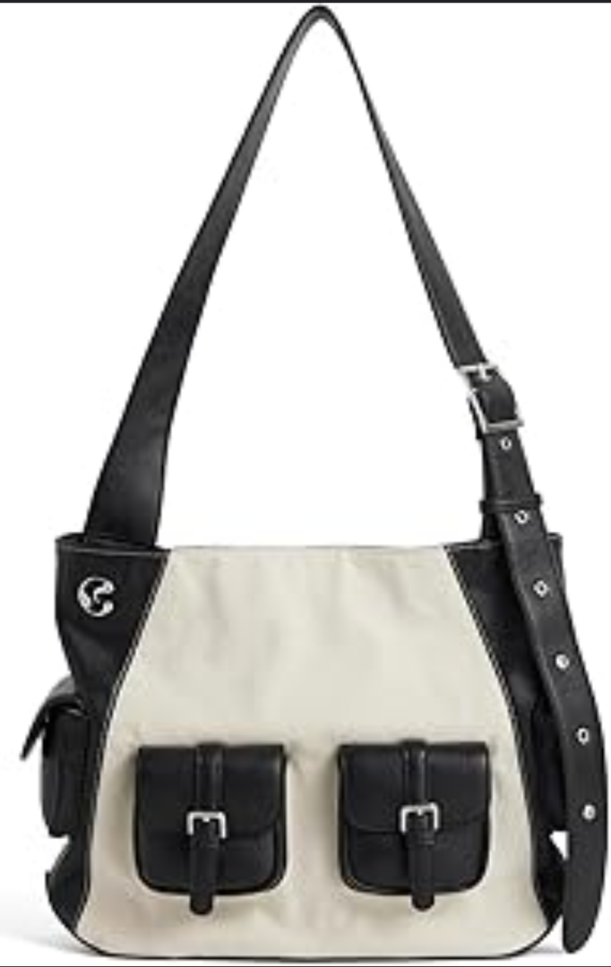 JACD Purses and Handbags for Women Large Hobo Shoulder Bags Soft PU Leather Multi-Pocket Tote Bag, Women's Travel Messenger Bag