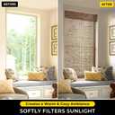UNISHADES Cordless Bamboo Roman Shades, 28.564 in, Tatami | Thin Bamboo Strip Weaving Technique, Light Filtering without obstructing the view
