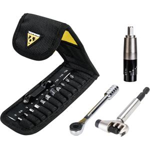 Topeak Ratchet Rocket Lite NTX+ Bike Repair Tool Kit  19 Function Compact Multitool with Adjustable Torque TorqBit (26 Nm), Allen & Torx Bits, Phillips Driver, Chain Tool, Magnetic Bit Holder & Case (One Size, Black)