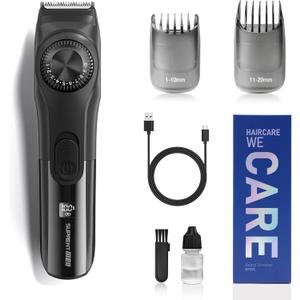 SUPRENT Adjustable Beard Trimmer for Men- Cordless Electric Beard Trimmer with Precision Dial- USB Rechargeable 19 Length Settings- Waterproof Mustache Trimmer for Mens Christmas Gifts