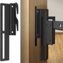 2 Pcs #711 Bed Frame Brackets for Headboard or Footboard, Bolt-On to Hook-On Conversion Brackets Bed Hook Adapter,Headboard Hook Set Extra Heavy Duty, Black
