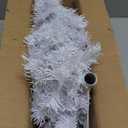 3FT Artificial Christmas Tree White Mini Tabletop Christmas Pine Tree with Plastic Stand Small Xmas Tree for Indoor Outdoor Holiday Home Decoration