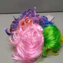 Short Bob Wigs and Heart Sunglass Set Colored Wigs for Women Men Bachelorette Christmas Daily Costume Party Decorations, Neon Wigs with Free Wig Cap Natural As Real