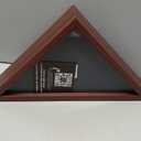 Americanflat Small Folded Flag Display Case - Fits Folded 3x5' Ceremonial Flags (Not for Burial Flag) - Silhouette Collection - Display Box for Wall or Tabletop - Mahogany