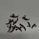 10PCS Adjustable Claws Ring Set Fake Nails Finger, Gothic Punk 3 Sizes Crystal Retro Metal Nail Rings Jewelry Fingertip Vampire Demon Cat Cosplay Accessories Women Costume Black