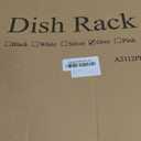 SNTD Dish Drying Rack - Small Dish Rack for Kitchen Counter, Stainless Steel Dish Drainer with Utensil Holder and Drainboard, 12.9" W x 16.9" L (Grey)