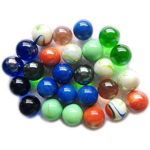 12pieces Assorted Color 1" Shooter Marbles, Glass Assorted Colors Round Marble Toy, Variety of Patterns Marbles Bulk for Kids Marble Games, DIY and Home Decoration