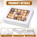Sinload 24 Pcs 26.5x19.5 x 5 Inch Full Sheet Cake Boxes 12pcs Large Rectangle Bakery Boxes with 12pcs Cake Boards for Pastry Baking, Cupcakes, Donuts, Cookies, Pie Treat Packaging