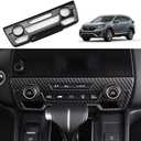 YOFAMO for CRV 2017-2021 Air Conditioning Knob Climate Control Module Panel ABS Carbon Fiber Grain Center Console CD Panel Cover Trim Sticker for Honda CRV 2017 2018 2019 2020 2021(Not Fit for LX)