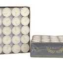 Amari 12g Tea Lights - 100 Pack Tea Light Unscented Candle - Lasts for 3-5 Hours (Yellow)
