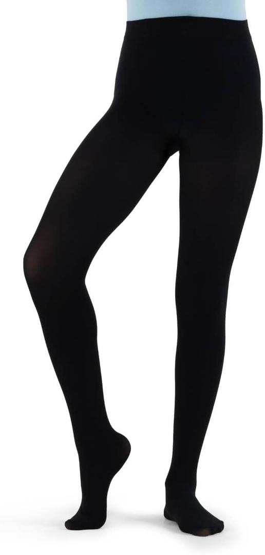 Capezio Girls' Capezio Studio Basics Footed Tight - Girls (Black, S)