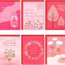 2 x Fancy Land 24 Pack Valentines Day Cards with Envelopes Religious Glitter Valentine's Cards with Envelopes Blessings Note Blank Inside 4 X 5.25