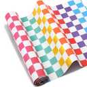 24in x 60ft Fabric Gingham Bulletin Board Paper Roll, Pastel