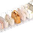 Purse Organizer for Closet, Acrylic Clear Shelf Dividers for Closet Organization, Adjustable Bag Organizer for Women, Bedroom, Bathroom, Kitchen, Office, Study (8 Panels)