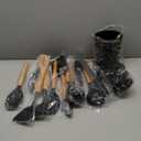 Astercook 39 PCS Kitchen Utensils Set, Silicone Cooking Utensil Sets with Wooden Handle, 446F Heat Resistant Food Grade Spatula Set, BPA Free Kitchen Gadgets Tools Set & Spoons for Nonstick Cookware (Black)