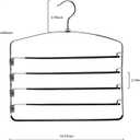 Multi-Layer Metal Pants Hangers, 3 Pack, 5 Swing Arms, Non-Slip