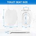 Elongated Toilet Seat with Built-In Toddler Seat 18.5" - Soft Close for Child & Adult, Potty Training Seat, Durable PP Toilet Seat, Easy Installation & Removal, Fits Most Toilet Bowls