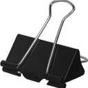 Large Binder Clips 1.6 Inch (60 Pack), Big Binder Clips for Office and Home Supplies, Black