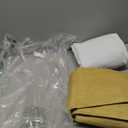 Guken 100% Blackout Curtains 63 Inch Length 2 Panels Set for Living Room Bedroom Back Tab Thermal Insulated Black Out Linen Drapes Room Darkening Window Curtains 63 Inches Long,Gold