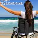 Oxygen Tank Holder for Wheelchair, Wheelchair Oxygen Tank Holder Adjustable Straps, Heavy Duty, Waterproof Fits Most Oxygen Cylinders (Black- Single)