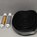 Jin&Bao Universal Garage Door Threshold Seal Strip 20FT Kit, Bottom Waterproof Rubber Weather Stripping ReplacementBlack, 2 Adhesive