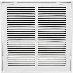 14"W x 14"H [Duct Opening Size] Steel Return Air Filter Grille - Removable Face/Door for 1 inch Filters -HVAC Vent Cover Grill - White [Outer Dimensions: 16 5/8"W X 16 5/8"H]