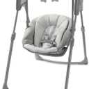 Graco Slim Spaces Compact Baby Swing, Reign
Easy Fold with Carry Handle, Height-Adjustable Legs, Multiple Swing Speeds, Comfortable Infant Head Support, Overhead Toy Bar