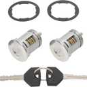International Cab Door Lock Cylinder w/Keys Compatible for International Trucks Left Driver & Right Passenger Door Handles Cab Door Lock Cylinder Replaces#2506723C92 3606713C94 3546619C92