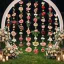 Suncalla 6 Pcs 35.4ft Hanging Flowers Garlands Backdrop Lighted Floating Fake Wildflower Vines LED Floral Garland Ceiling for Spring Wedding Bridal Shower Birthday Graduation Party(Lovely, Multicolor)